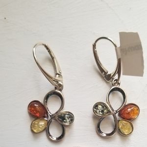 Funky Flower Drop Earrings